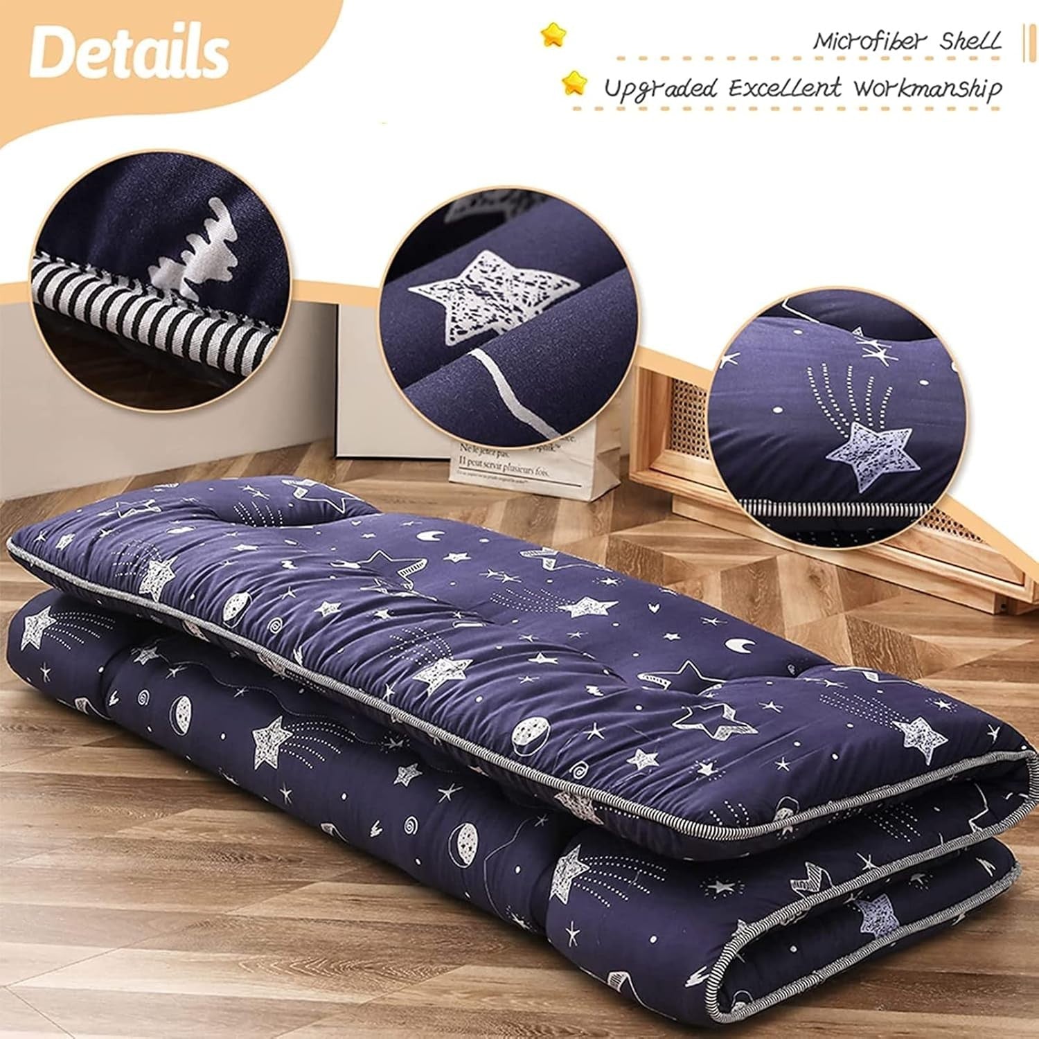 King Size Japanese Floor Mattress Futon, Thick Tatami Pad, Foldable & Portable