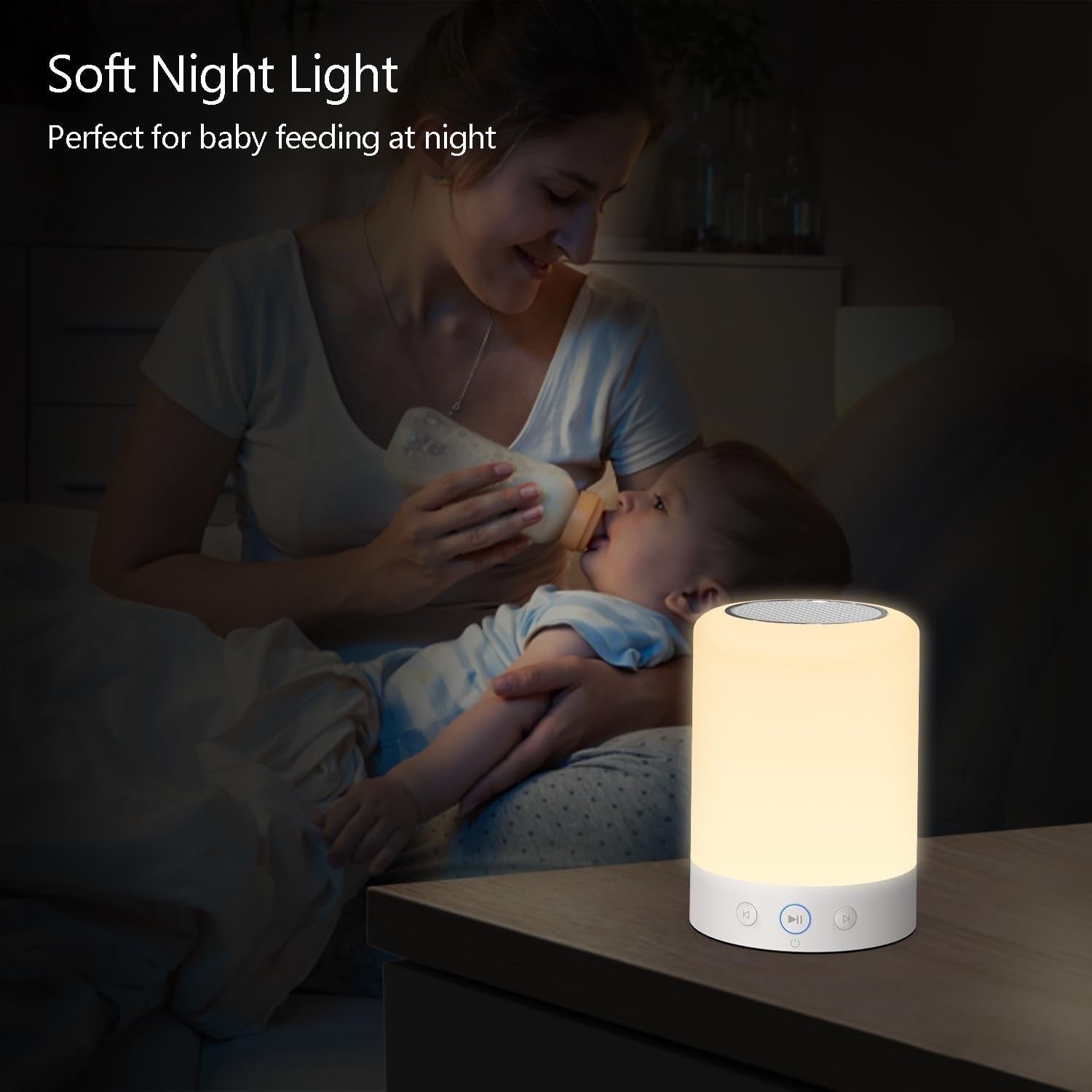 White Noise Machine Night Light 20 Sleep Sounds Timer Memory Portable