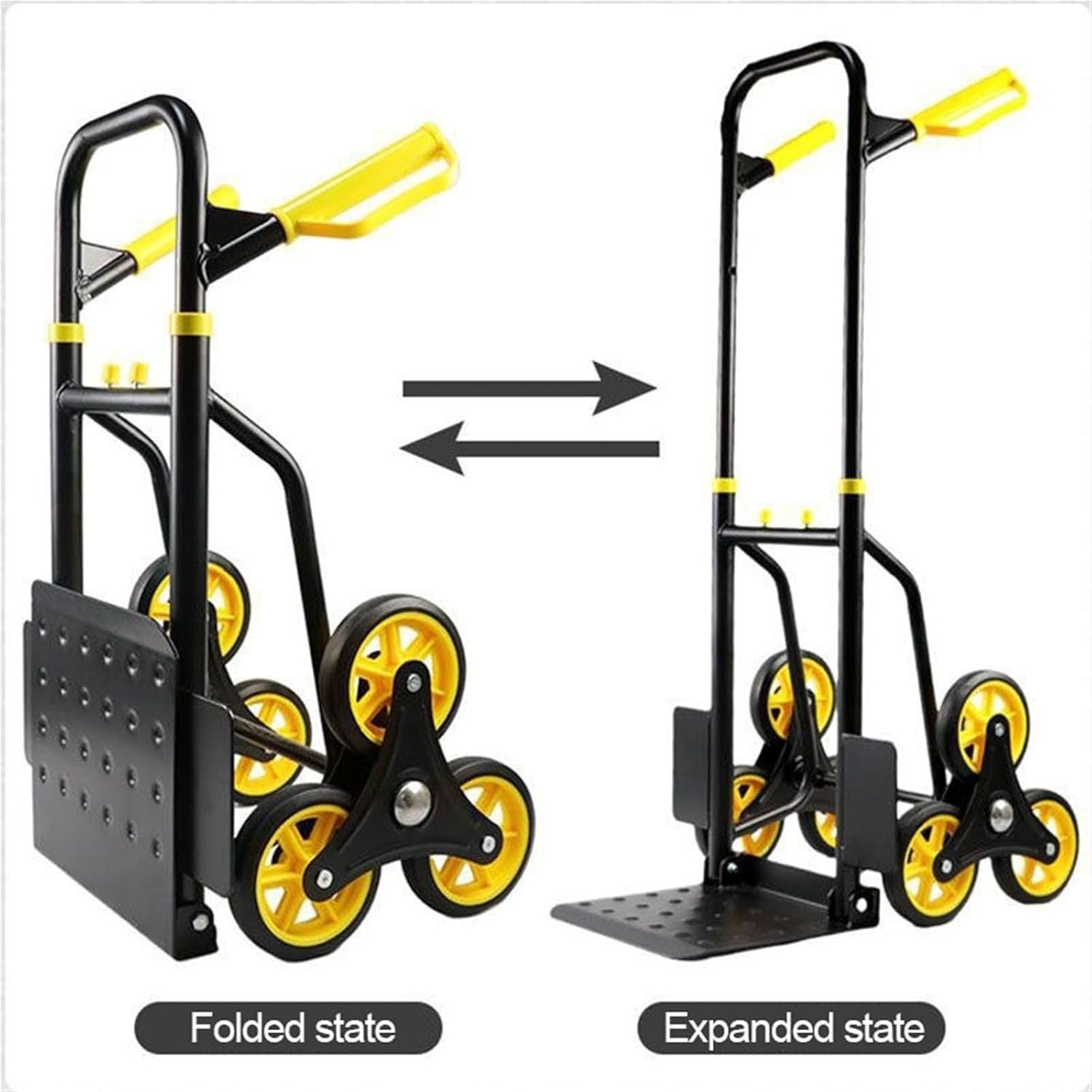 660lb Stair Climbing Hand Truck Folding Heavy Duty Dolly 6 Wheels