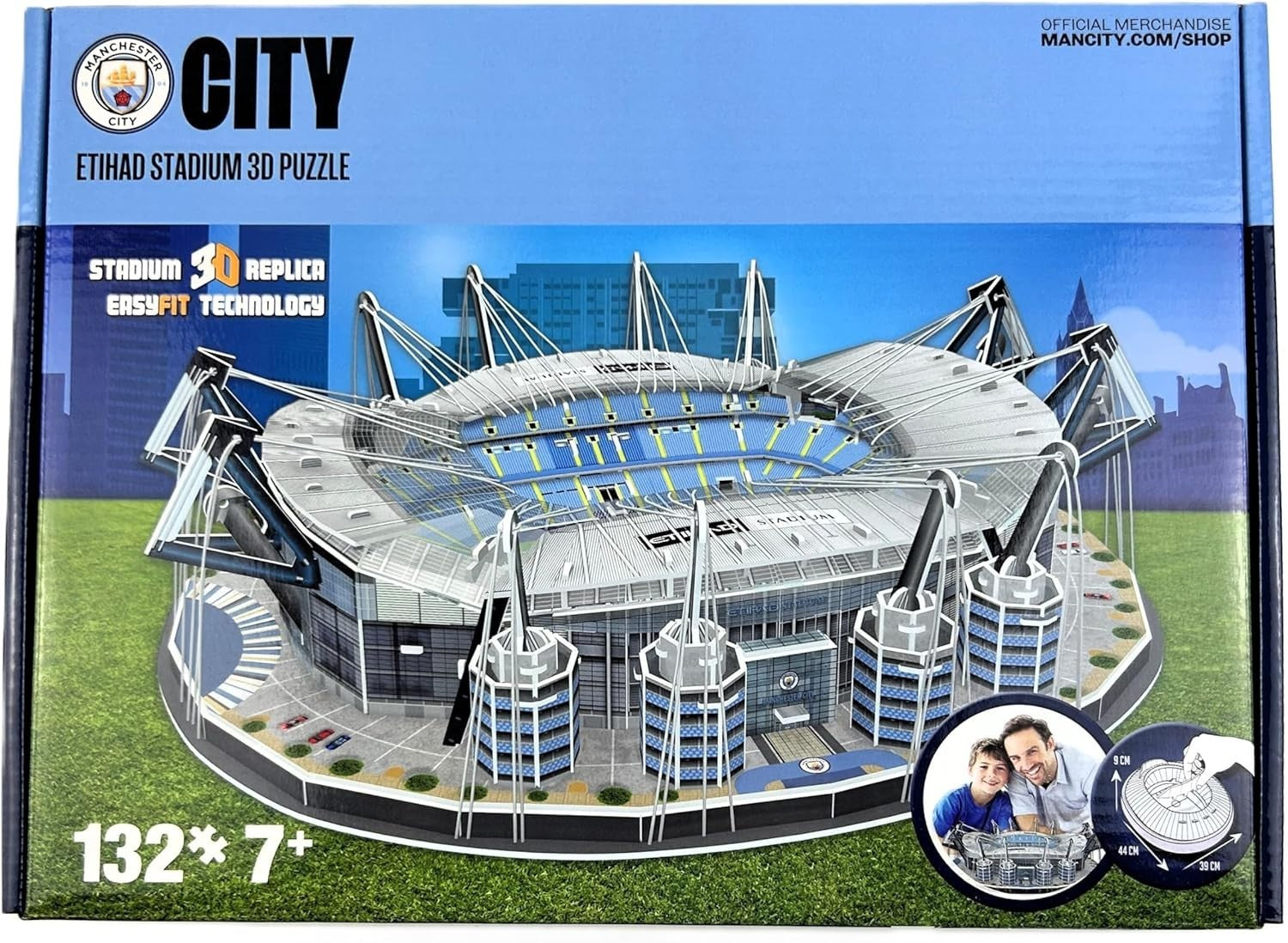 3D Football Stadium Puzzle 132 Piece Model Kit Sports Fan Collectible