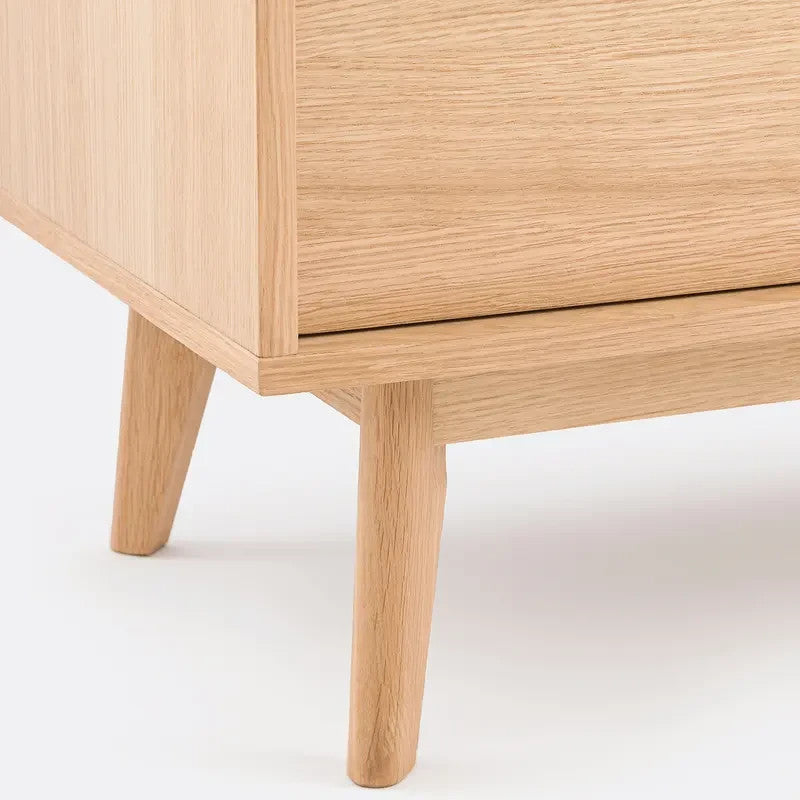 Oak Vinyl Record Cabinet Sideboard Unit – Mid Century Retro Storage