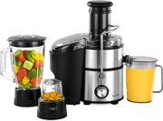 3 in 1 Juicer Blender Grinder 800W Glass Jug Pulse Smoothie Ice