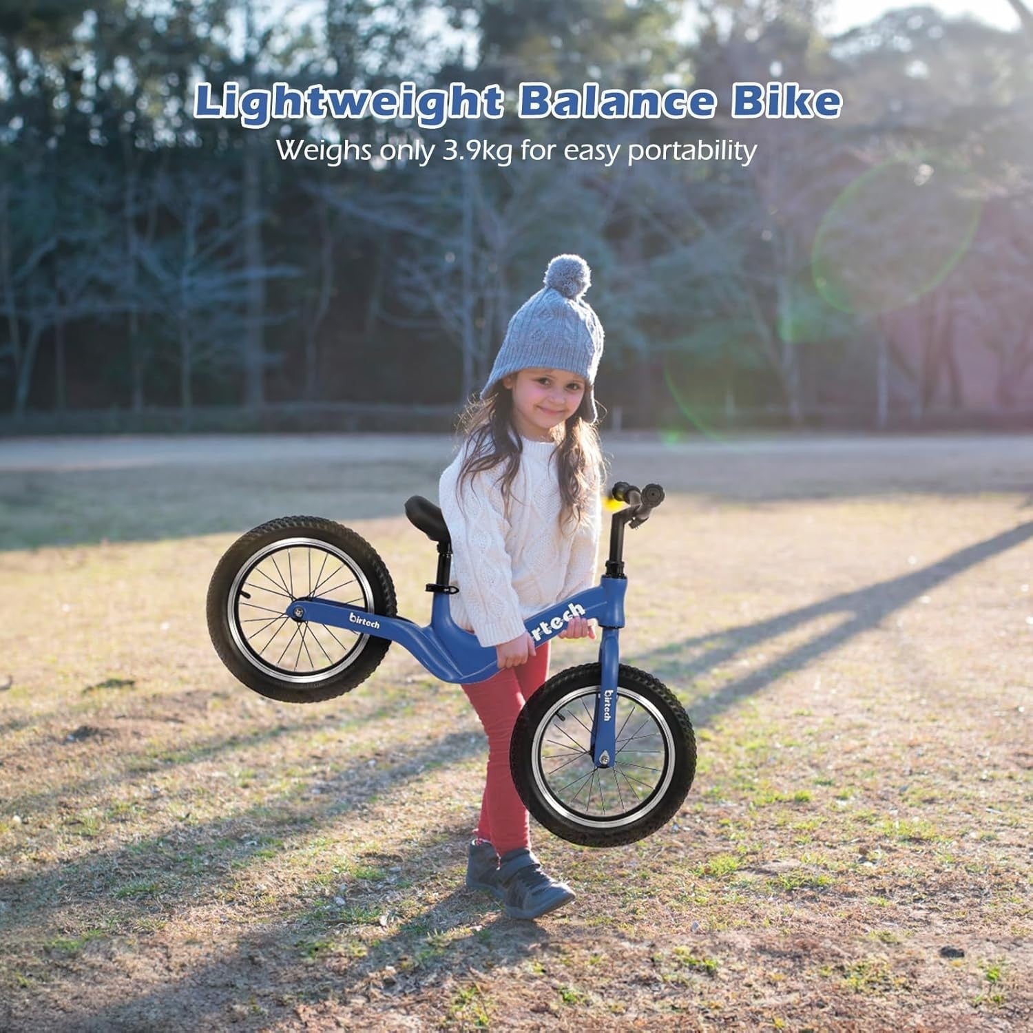14 Inch Kids Balance Bike Air Tire Training Bicycle Lightweight Age 2-6
