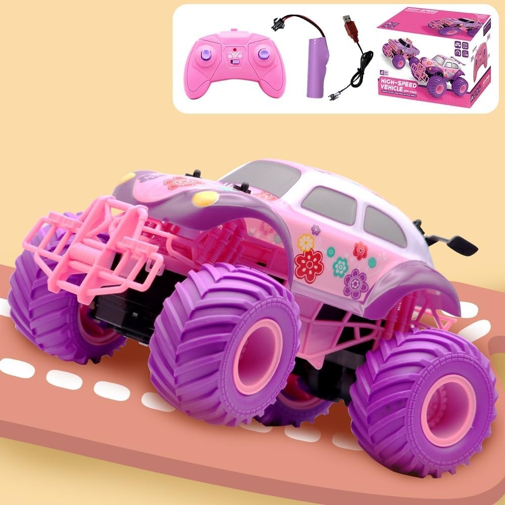 Pink RC Off-Road Jeep for Girls 4-14 – Rechargeable Climbing Toy Car, Gift