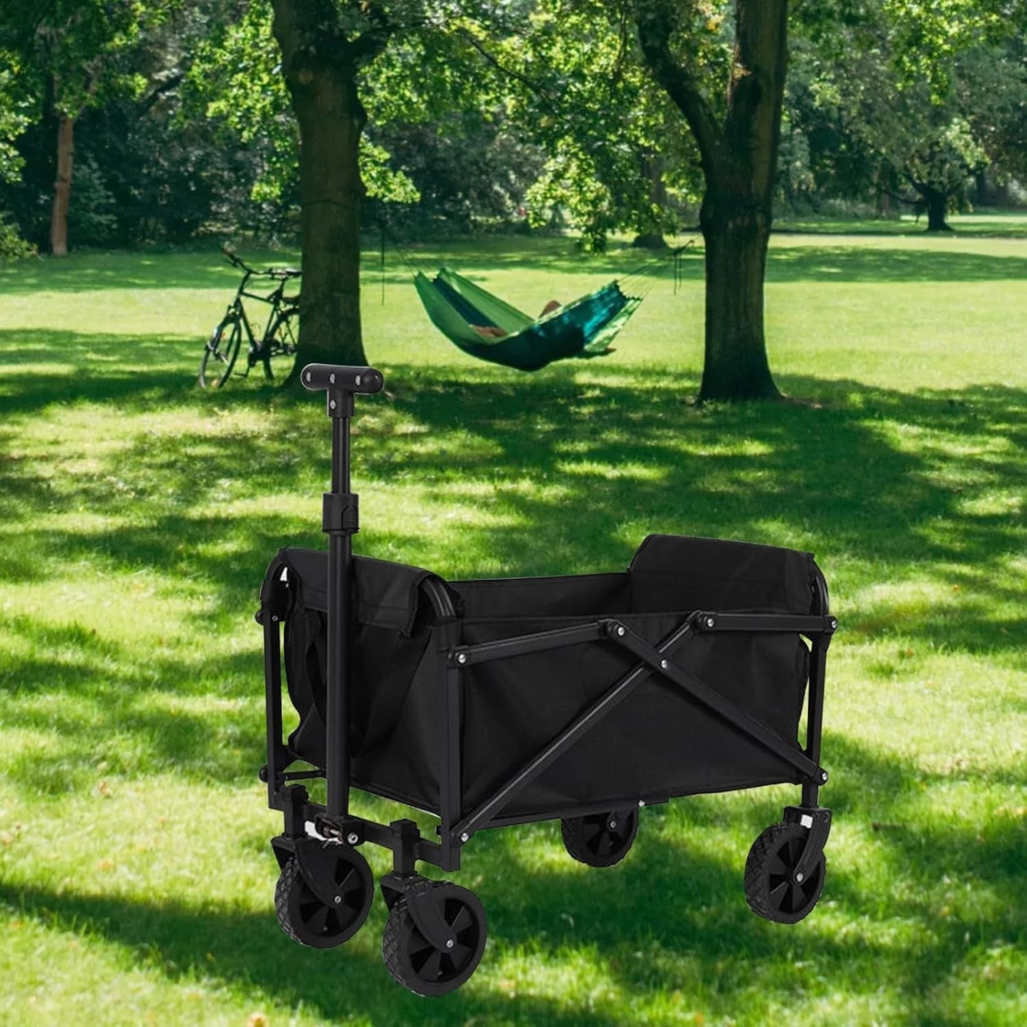 Heavy Duty Folding Festival Trolley Wagon Cart Adjustable Handle All-Terrain