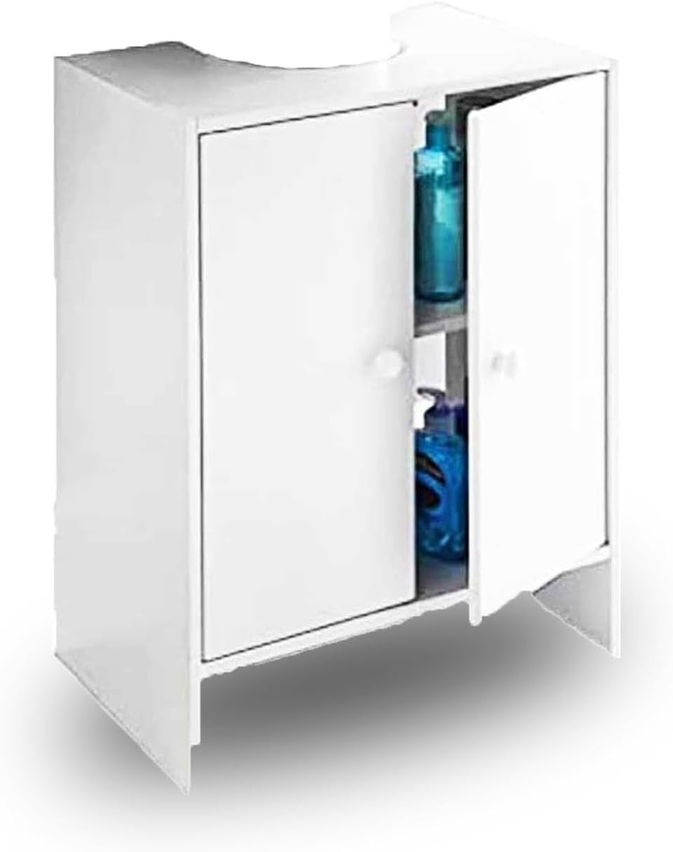 Modern White Under Sink Bathroom Cabinet Storage Cupboard Vanity Unit