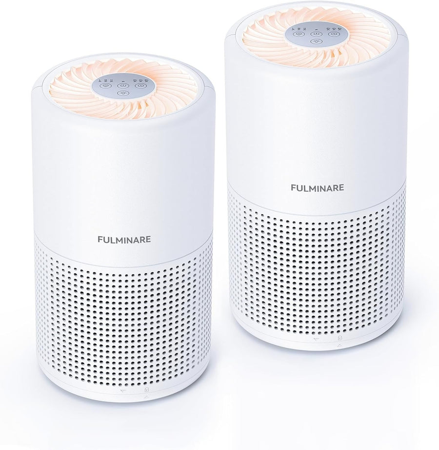H13 HEPA Air Purifier 2 Pack Bedroom Quiet Night Light Portable Home