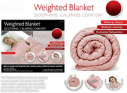 Pink 6kg Weighted Blanket 125x180cm Double Anxiety Relief Throw