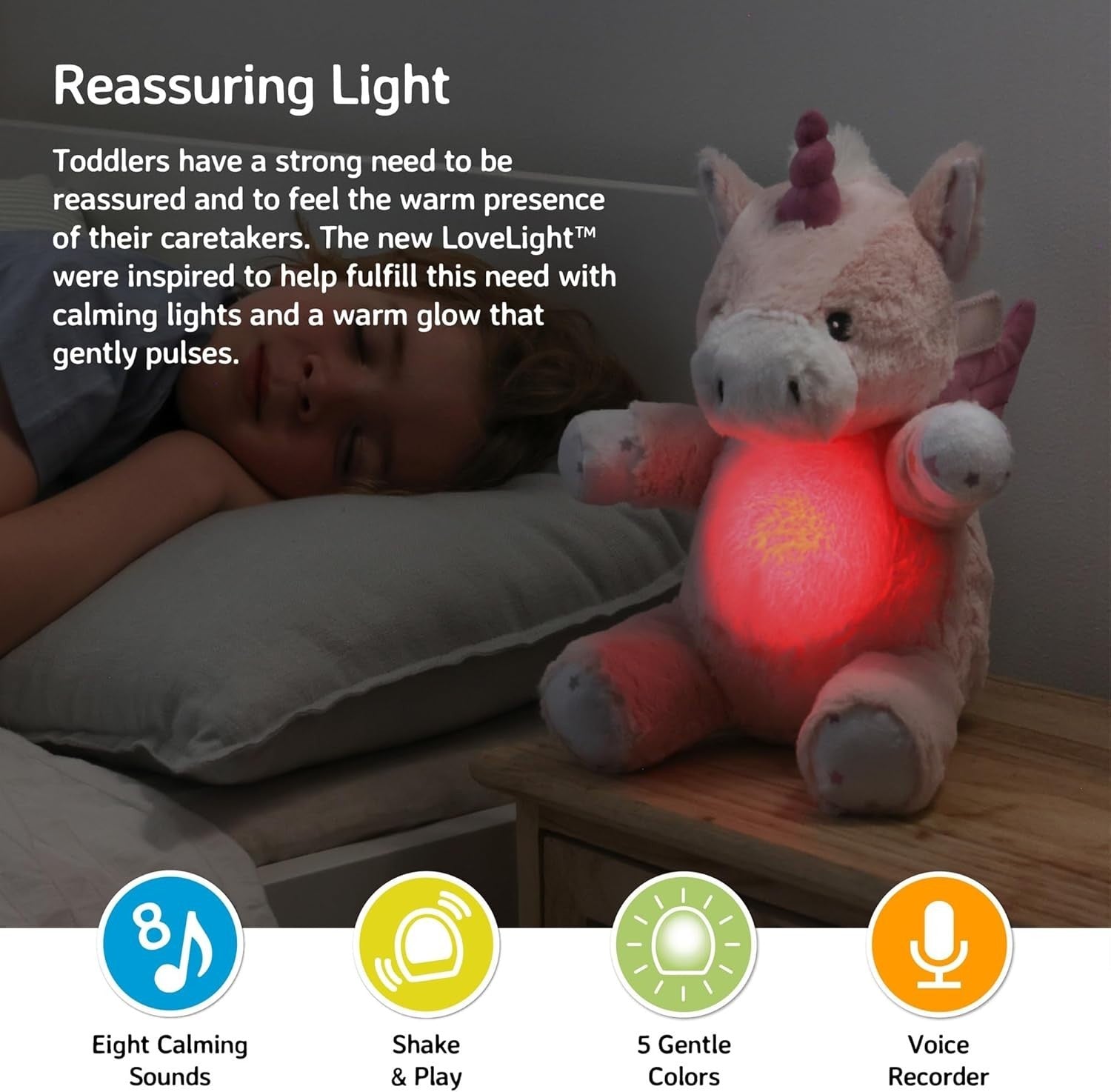 Lily the Unicorn Plush Night Light White Noise Baby Sleep Aid