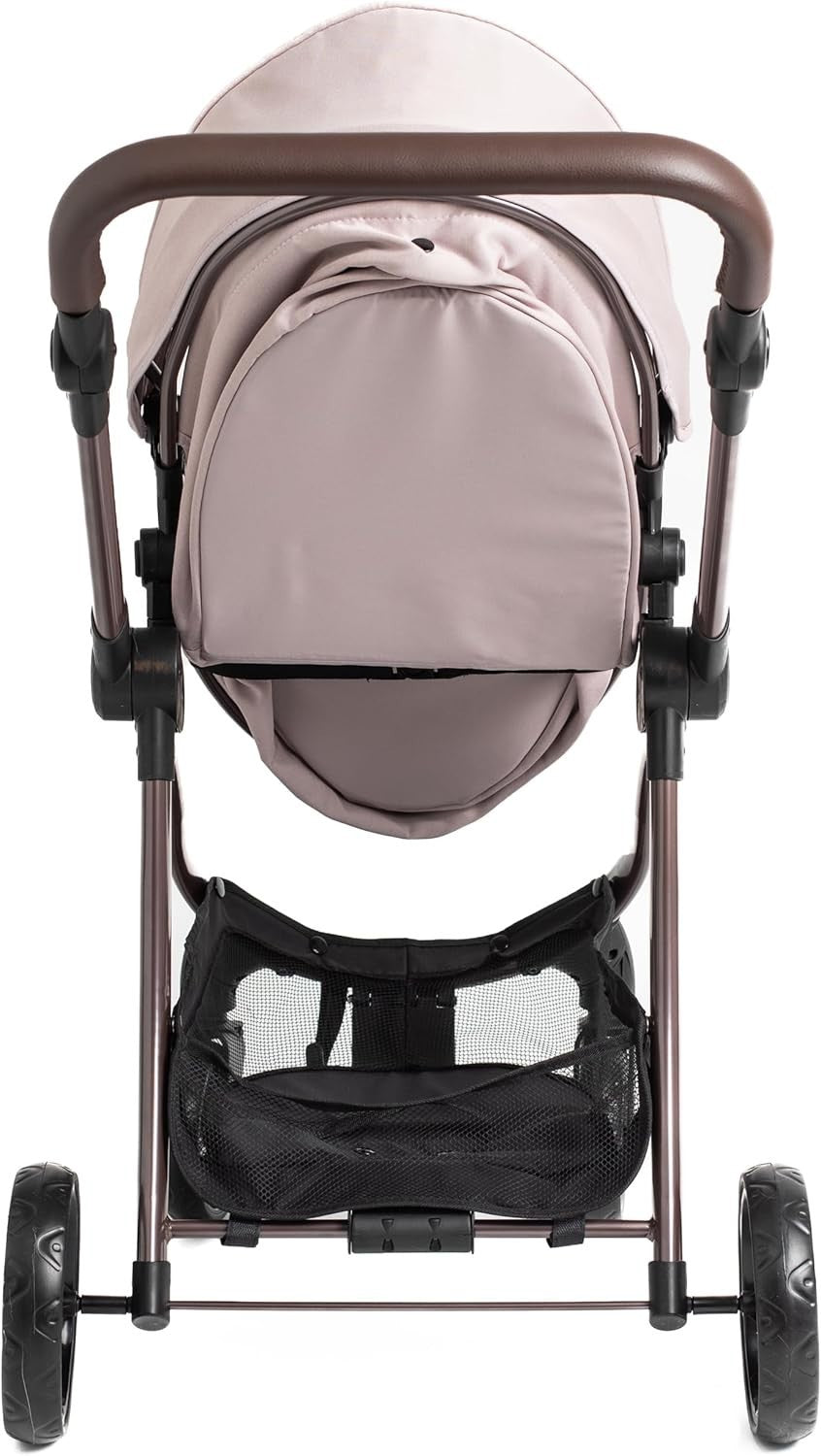 Toy Doll Pushchair 2in1 Carrycot Adjustable Handle Foldable 57cm