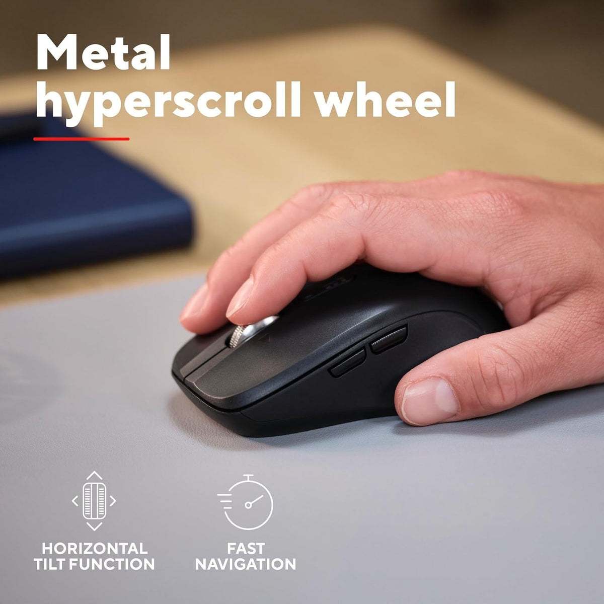 Hyper Link Mouse Hyper Scroll Wireless Mouse Bluetooth 2.4G Silent Multi Device Horizon ...
