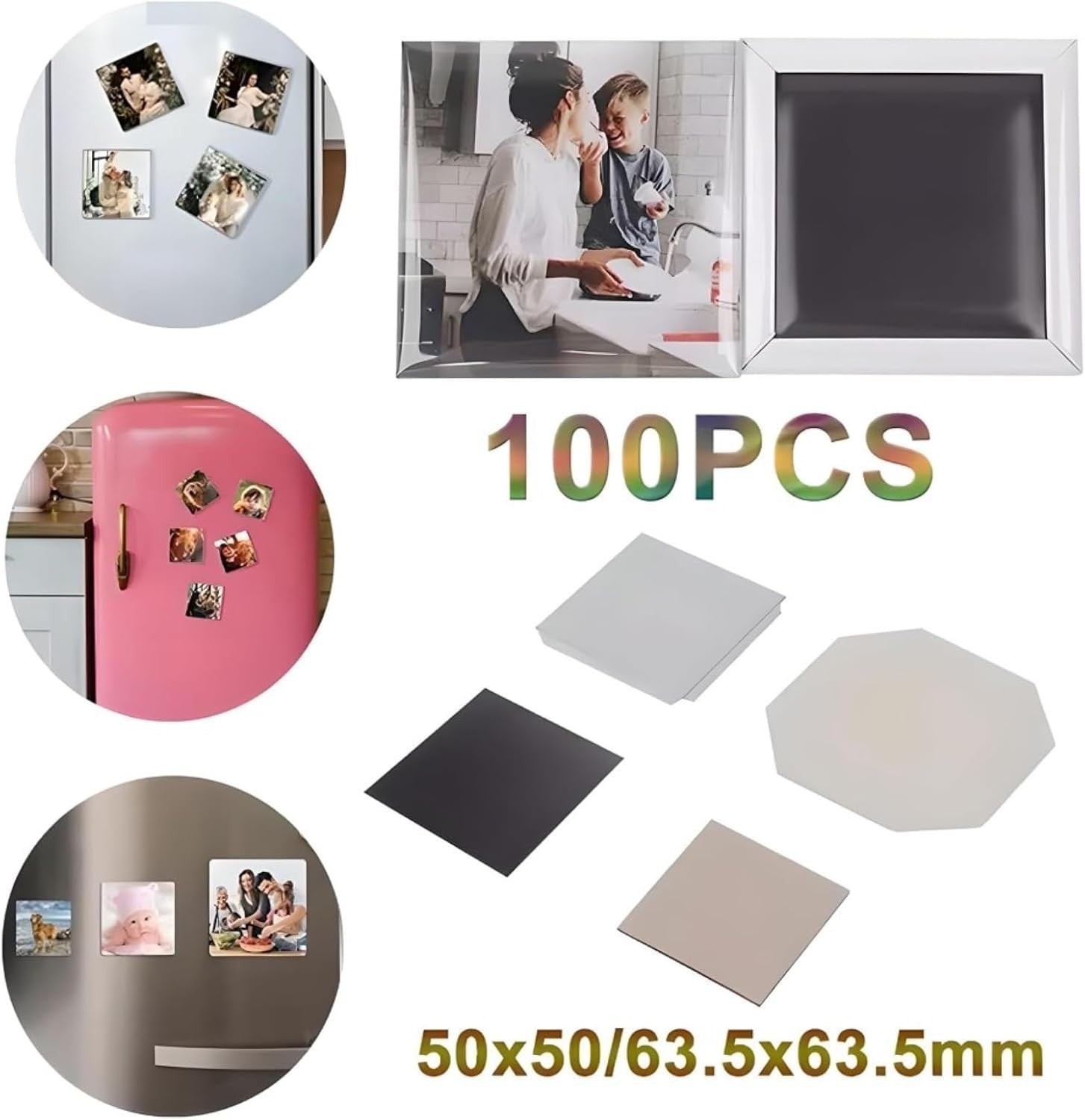 Square Badge Maker Machine 50mm Photo Magnet Button Press Kit