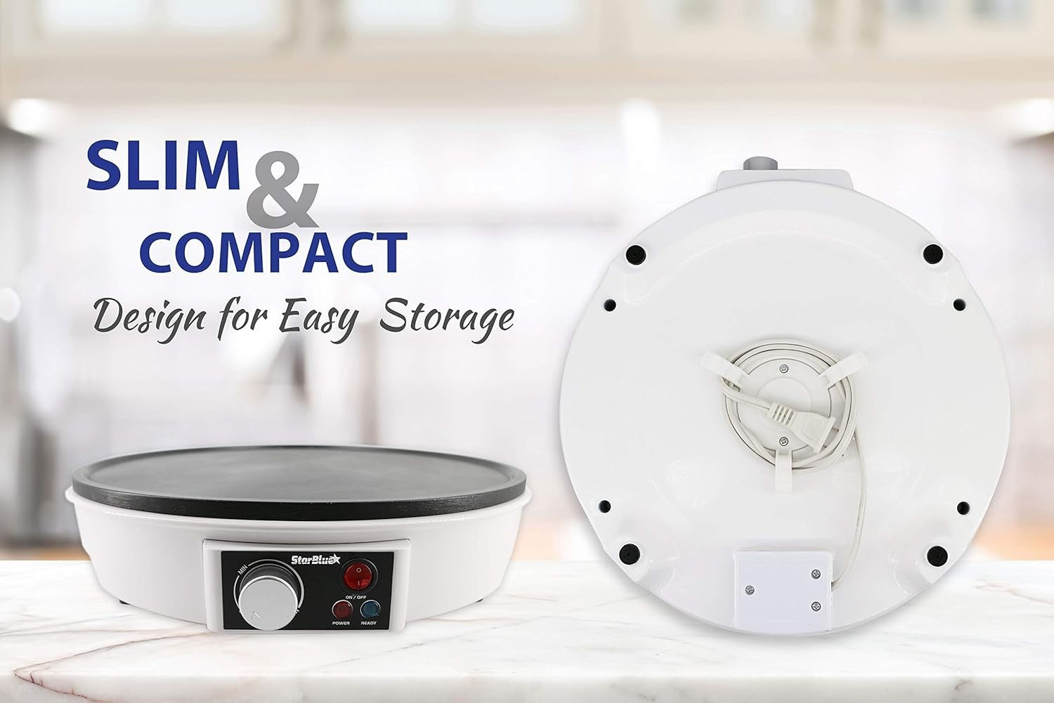 30.5cm Electric Crepe & Pancake Maker 1000W Non-Stick + Spatula