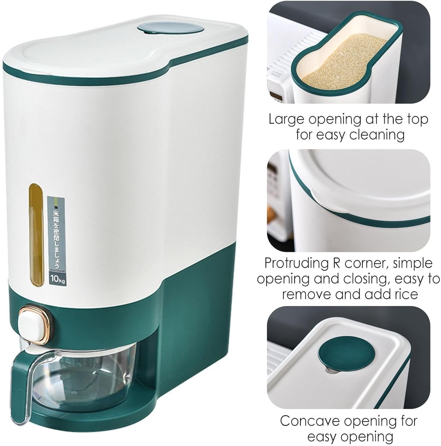 5KG 10KG Airtight Rice Container w Measuring Cup