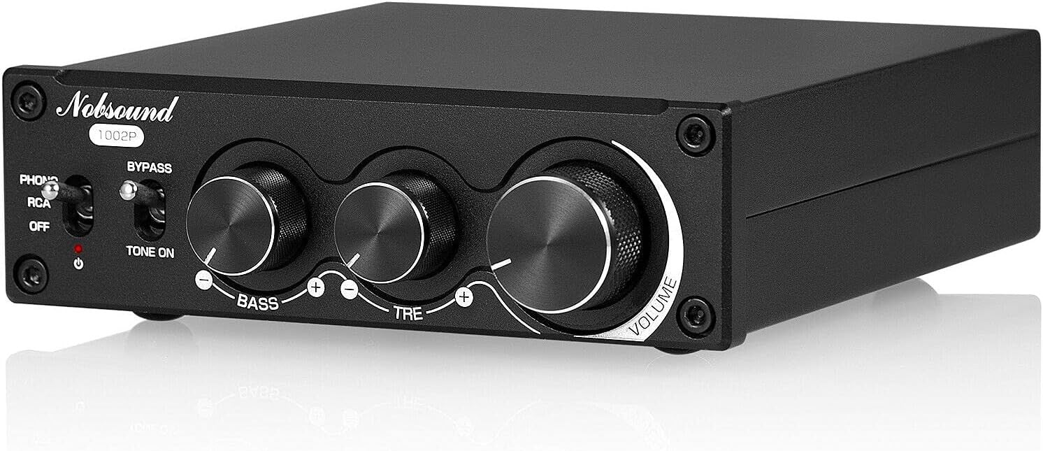 100W x2 Mini Stereo Amplifier MM Phono Turntable Amp HiFi RCA