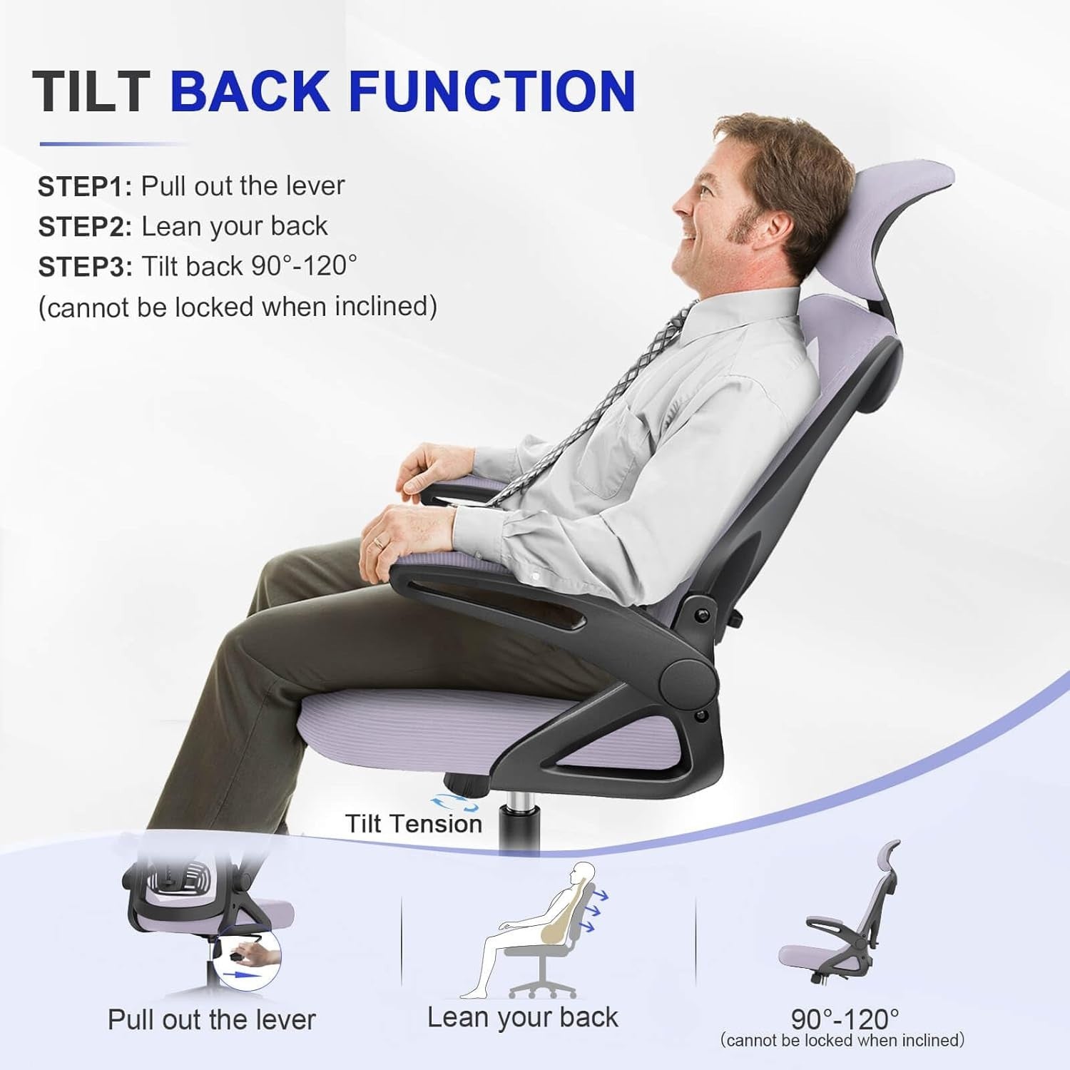 Ergonomic Mesh Office Chair Lumbar Support High Back Flip Armrests Mint Green