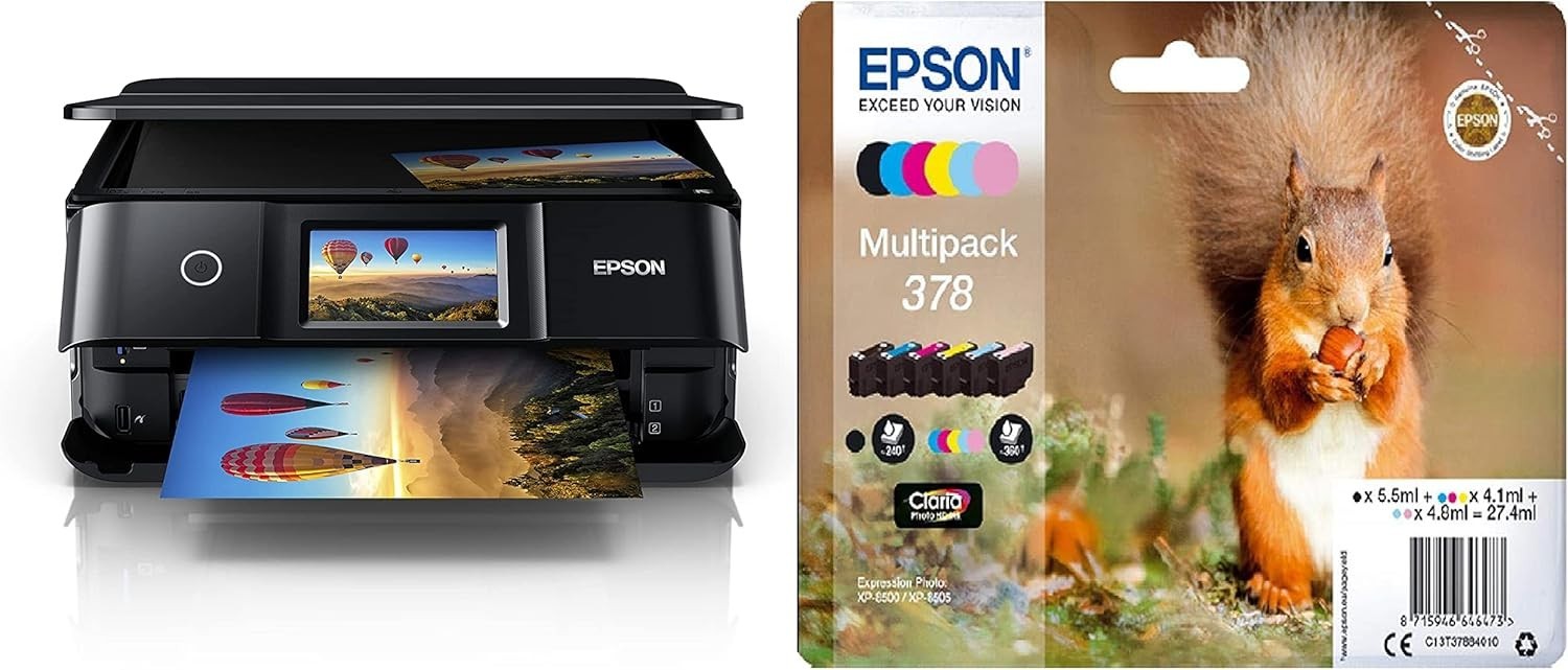 XP-8700 Wi-Fi Photo Printer A4 6-Color Ink Duplex Touchscreen Black