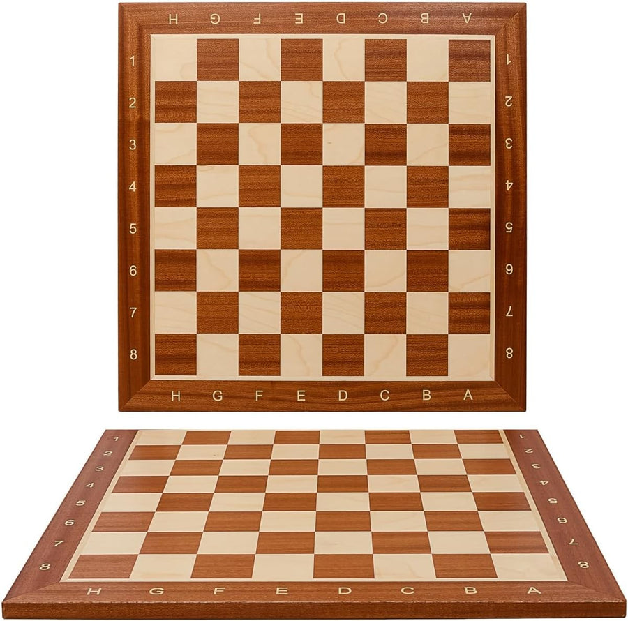 48cm Professional Wooden Chess Board Inlaid Mahogany Sycamore Tournament