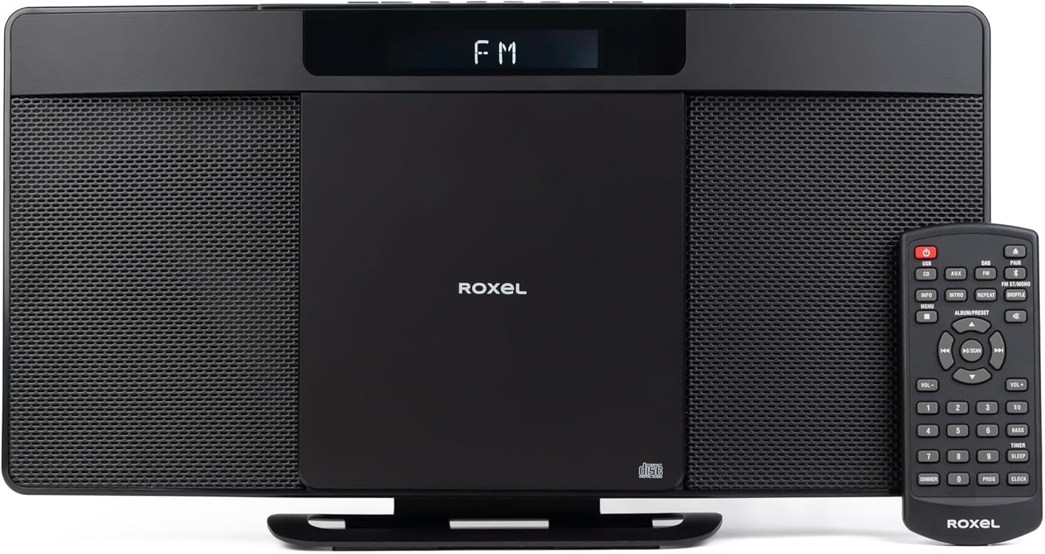Compact HiFi System CD Player FM Radio Bluetooth USB AUX Remote
