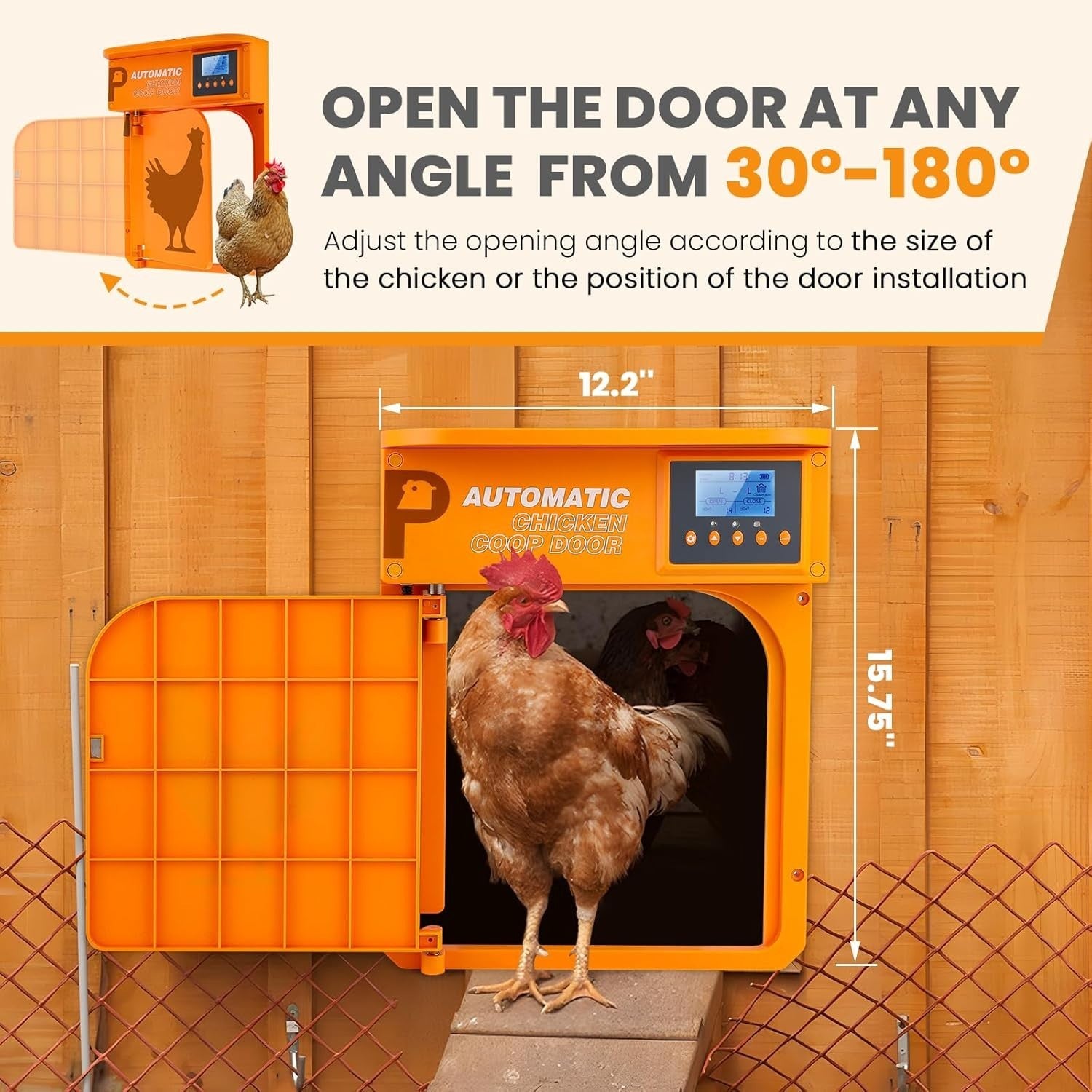 Solar Chicken Coop Door Auto Light Sensor Timer Remote