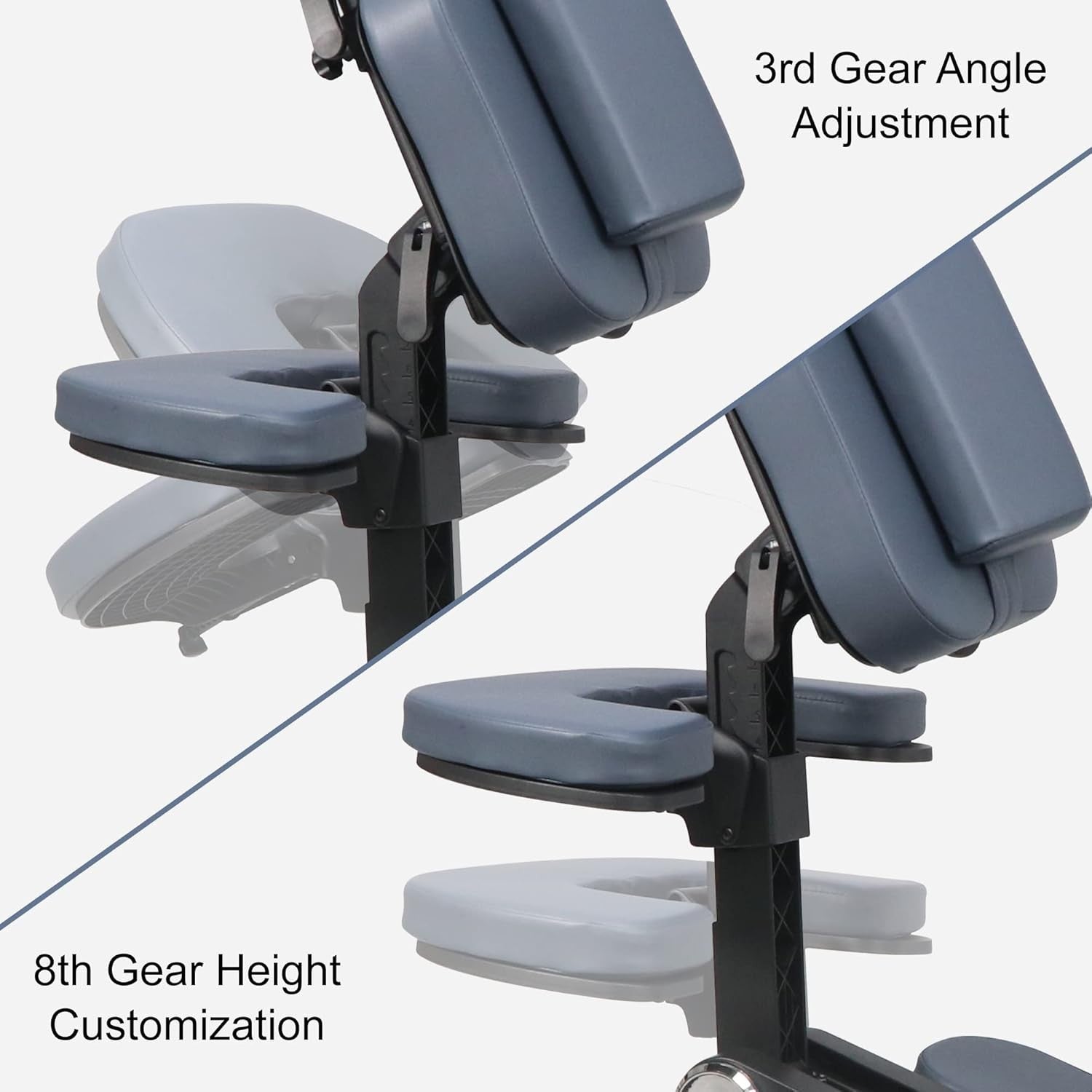 Portable Massage Chair Adjustable Lightweight Aluminum Tattoo Spa Therapy Blue
