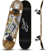31in Maple Skateboard Complete Double Kick Cruiser Trick Board Moto