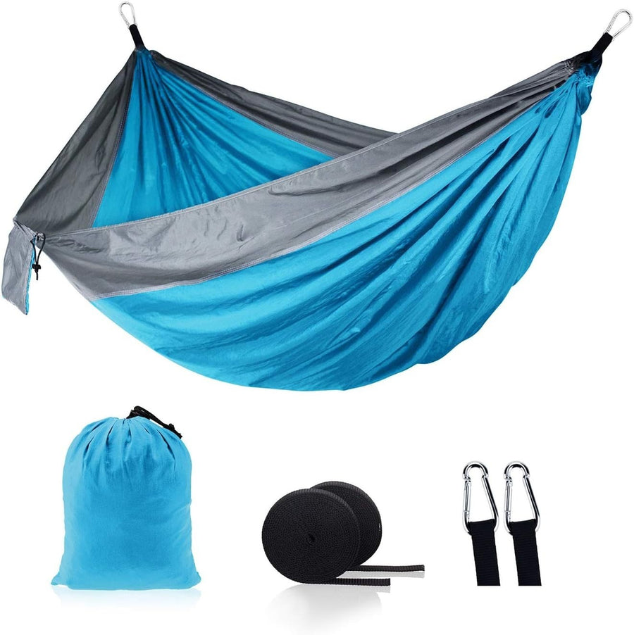 Double Camping Hammock for 2 | Portable Nylon, Lightweight, Quick Setup