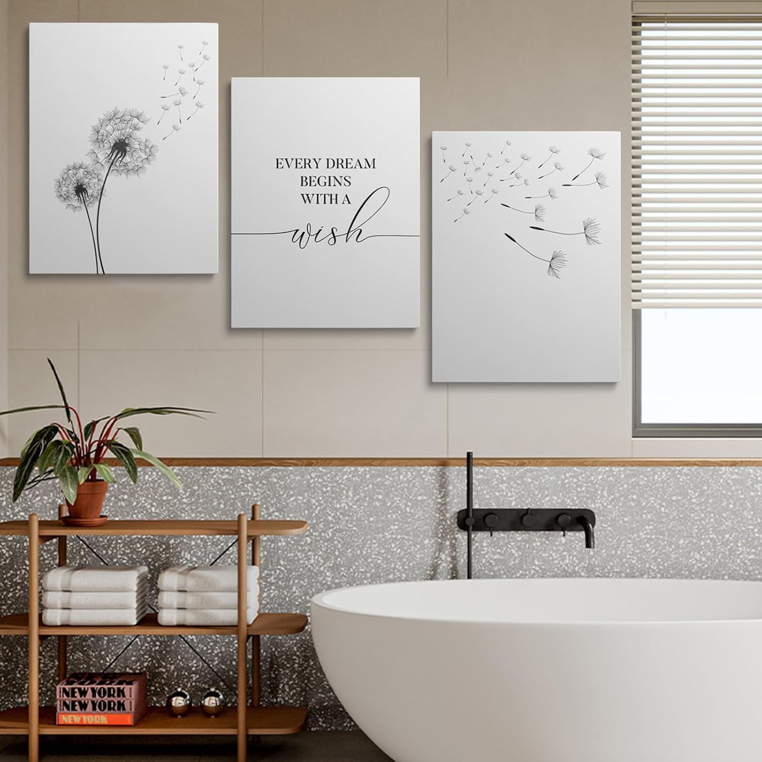 Minimalist Inspirational Wall Art Set of 3 Framed Canvas 30x40cm Prints
