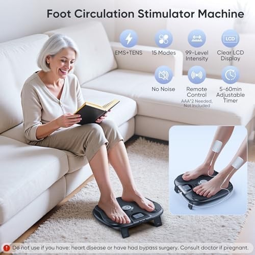 EMS TENS Foot Circulation Machine Pain Relief Stimulator 99 Levels