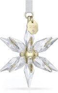 Crystal Star Ornament 2025 3D Faceted Champagne Gold Holiday Hanging Decor