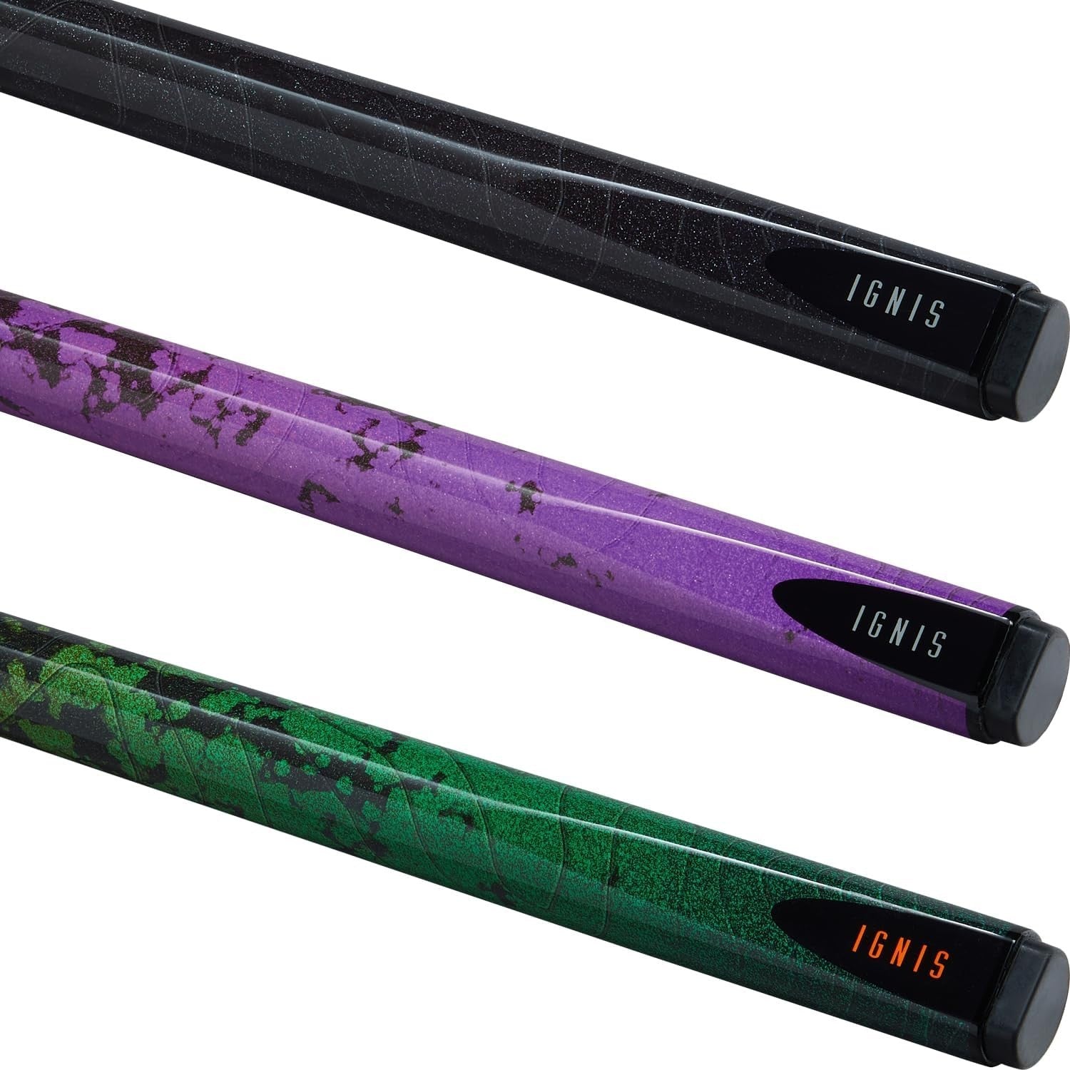57" Carbon Fibre Snooker Pool Cue 2 Piece 10mm Tip 19oz Warp Proof