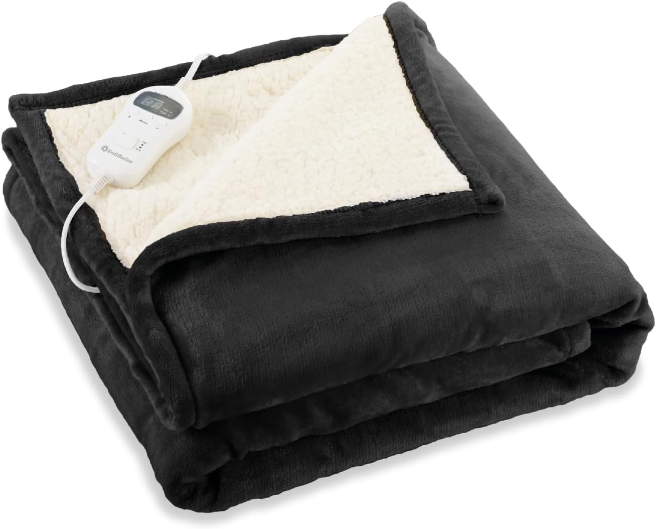 Electric Heated Throw Blanket Teddy Fleece Energy Saving Washable 160x120cm