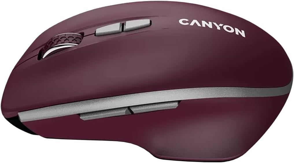 Wireless Optical Mouse 7 Buttons BlueLED Sensor Compact USB PC