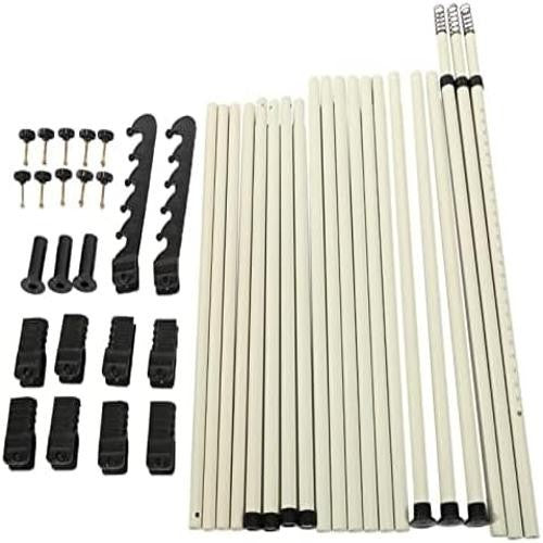 Telescopic Clothes Rail Heavy Duty Adjustable Garment Rack 329cm