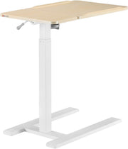 Overbed Table Height & Tilt Adjustable Laptop Desk with Wheels for Bed Sofa
