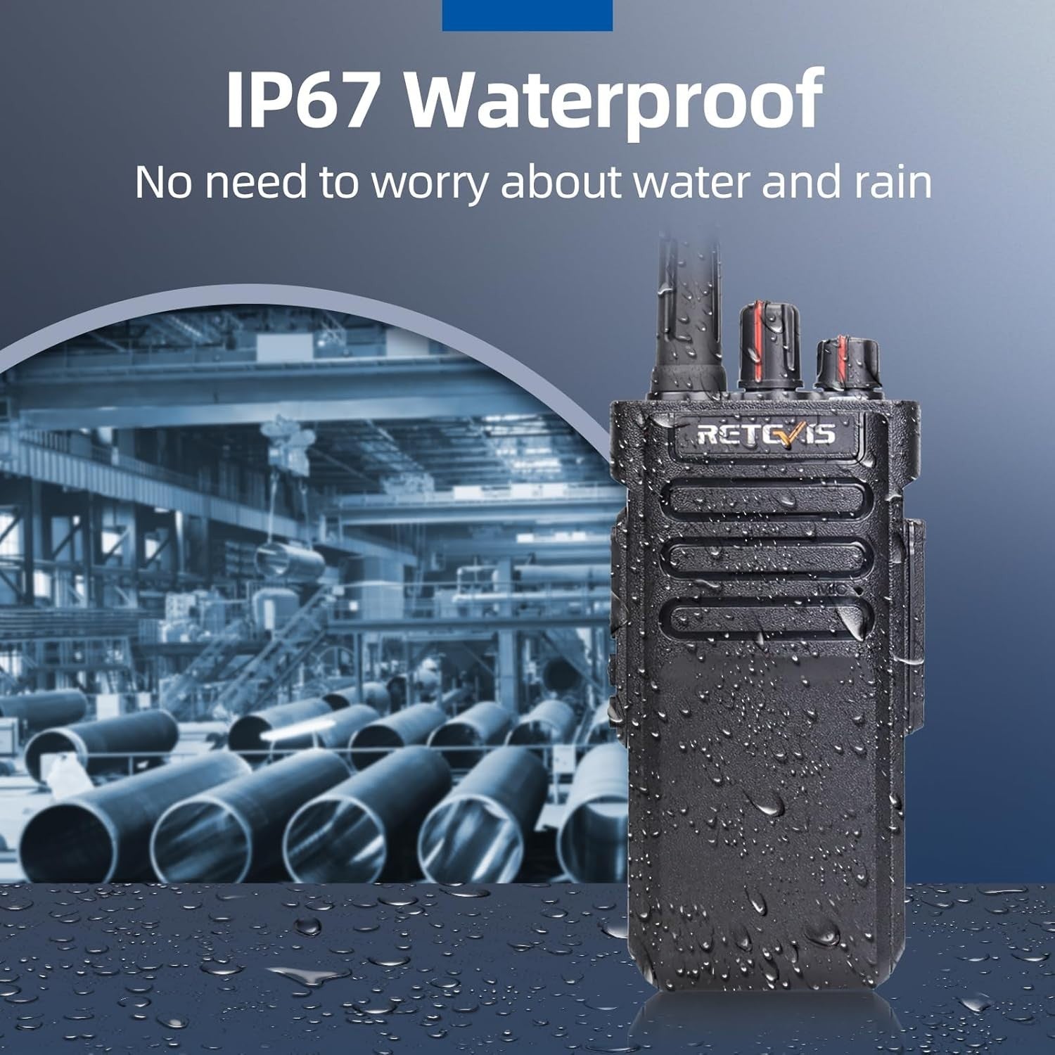 DMR Digital Walkie Talkies IP67 Waterproof Long Range Wireless Earpiece