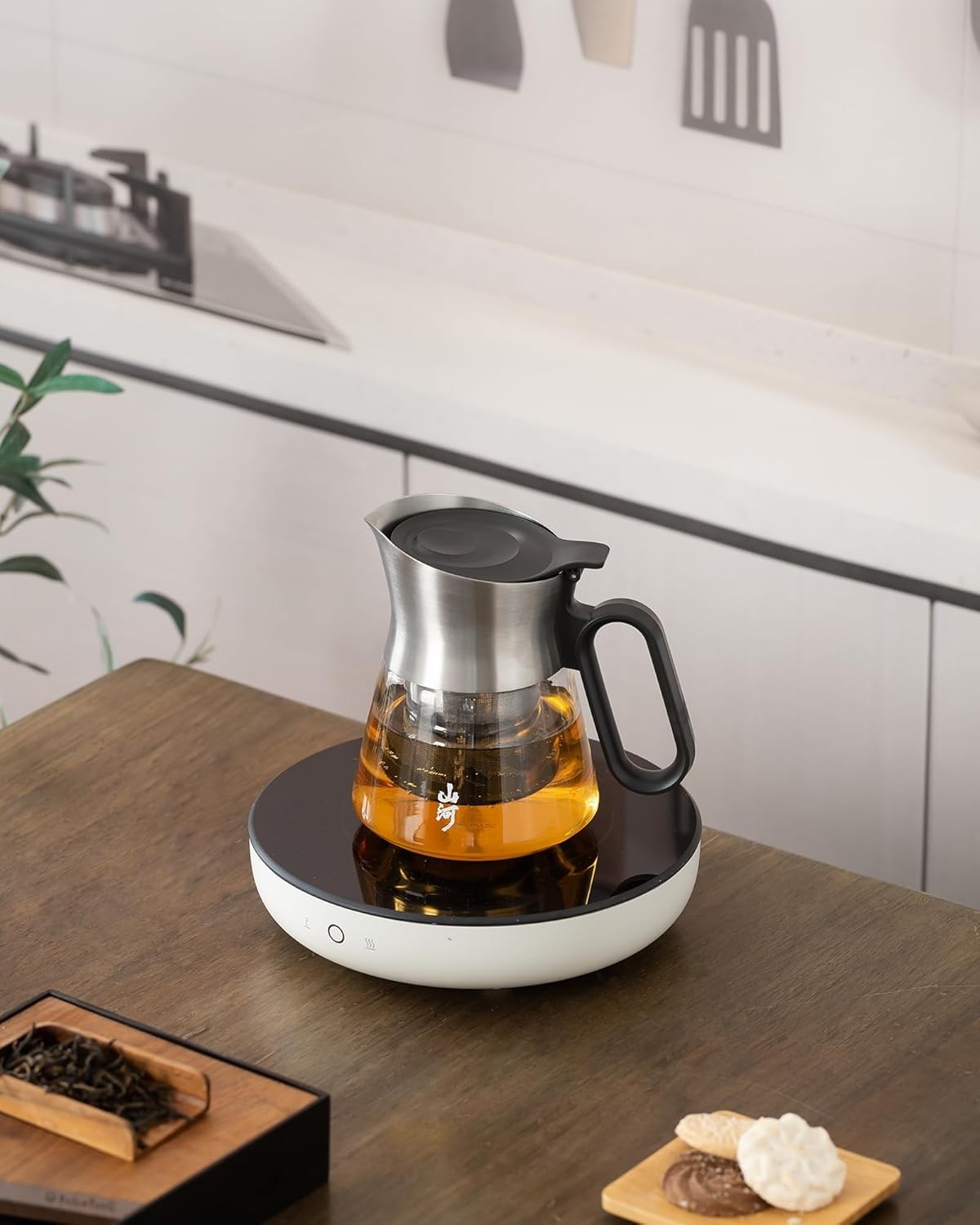 500ml Glass Teapot with Infuser Loose Leaf Tea Pot Stainless Steel Spout