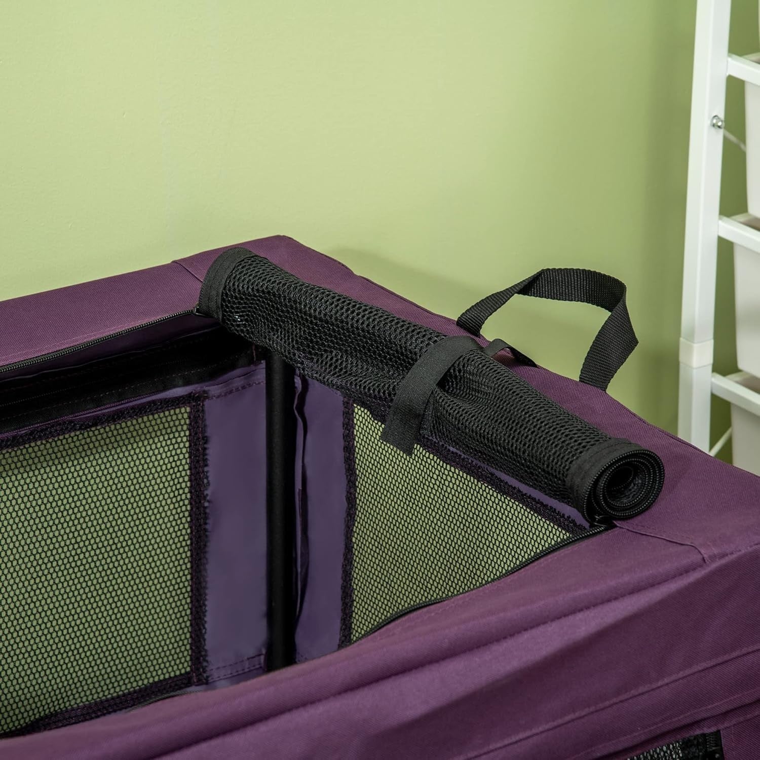 Soft Pet Carrier Crate with Cushion & Mesh Doors – Portable Travel Bag