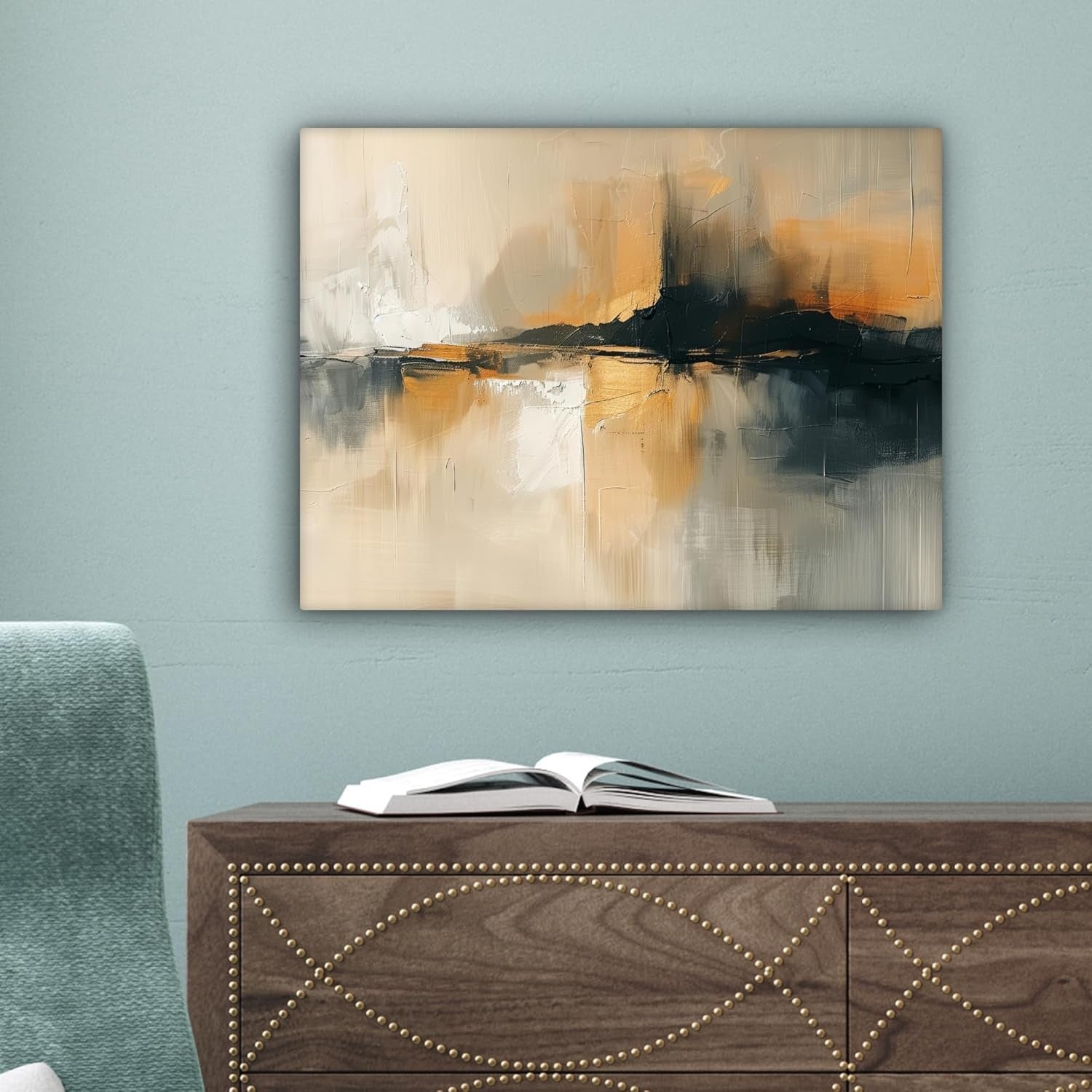 Abstract Canvas Wall Art 40x30cm Modern Framed Living Room Print