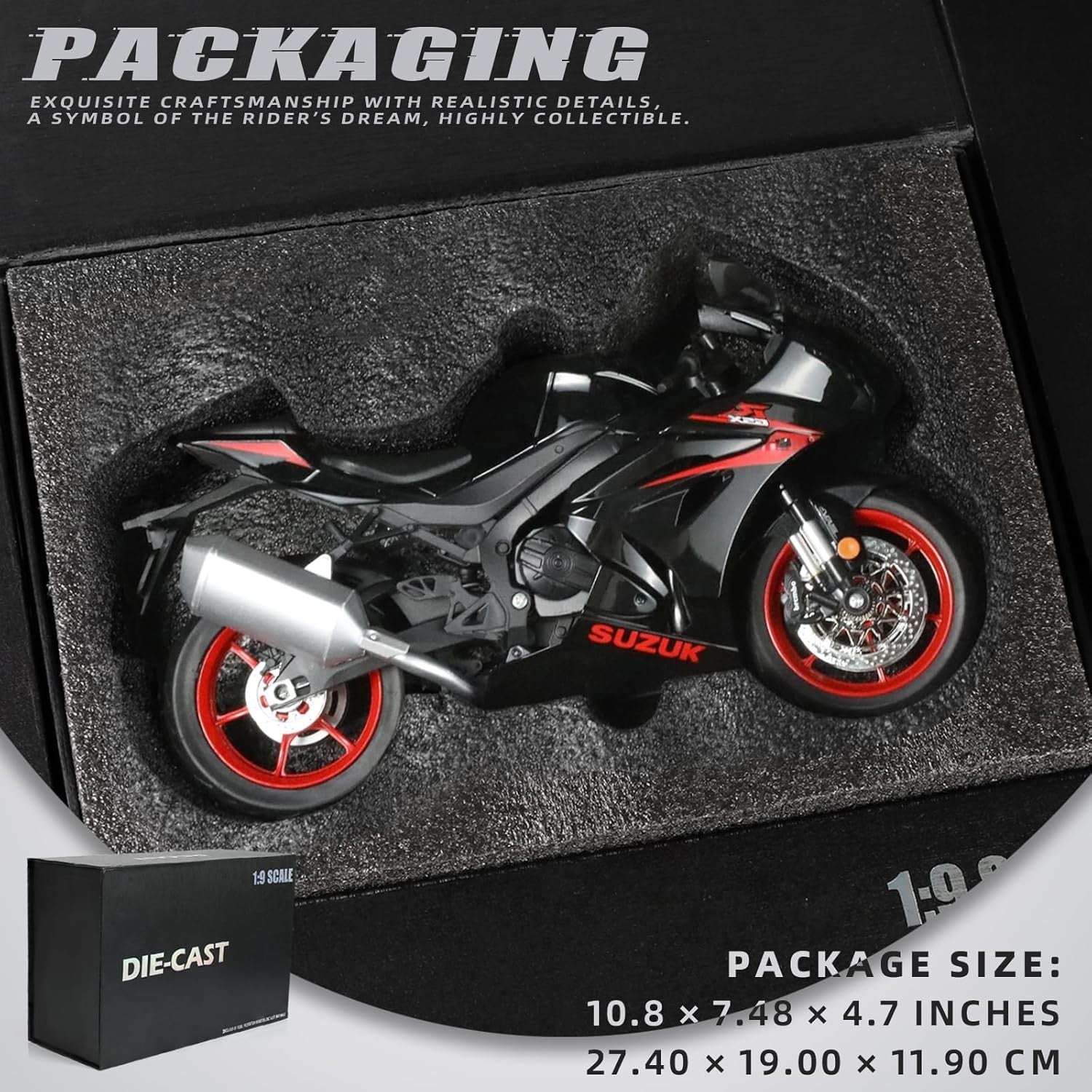 Mini 1:12 Die-Cast Motorcycle Model, No Assembly, Perfect Gift Collectible