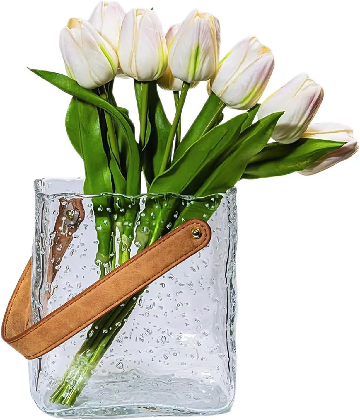 Glow Glass Bag Vase Luminous Handmade Flower Holder Table Home Decor