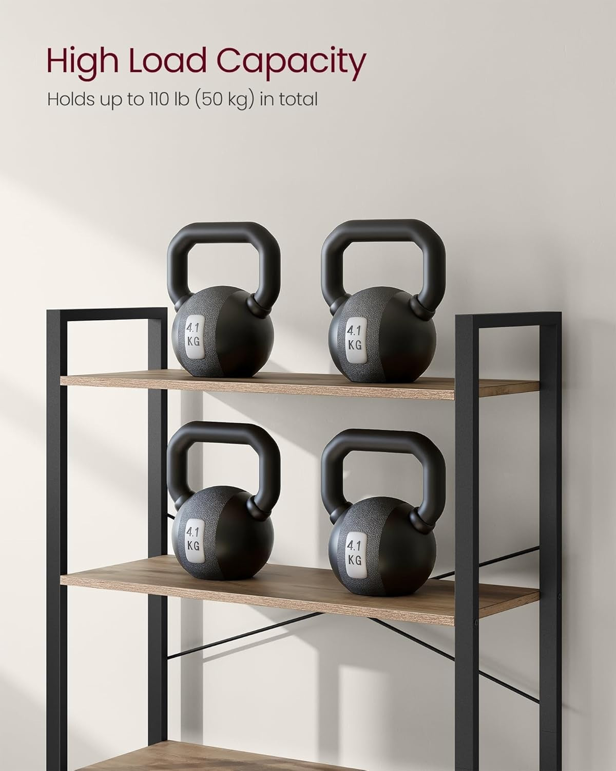 6-Tier Industrial Bookshelf 30x80x186 cm Heavy Duty Storage Unit...