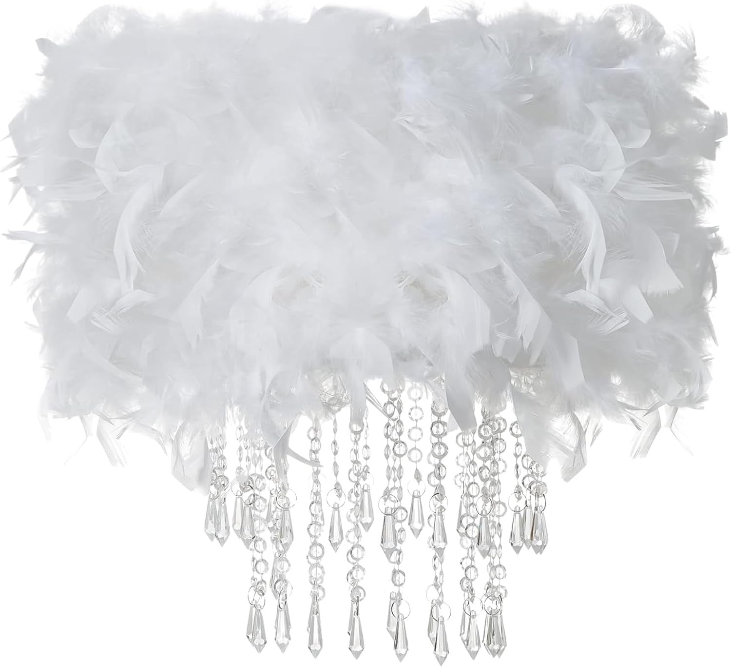 Scalloped Fabric Drum Lampshade Ceiling Pendant Modern Home Light