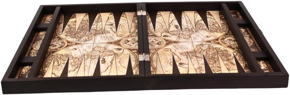 23 Inch Luxury Backgammon Set Leatherette Folding Board Game Gift
