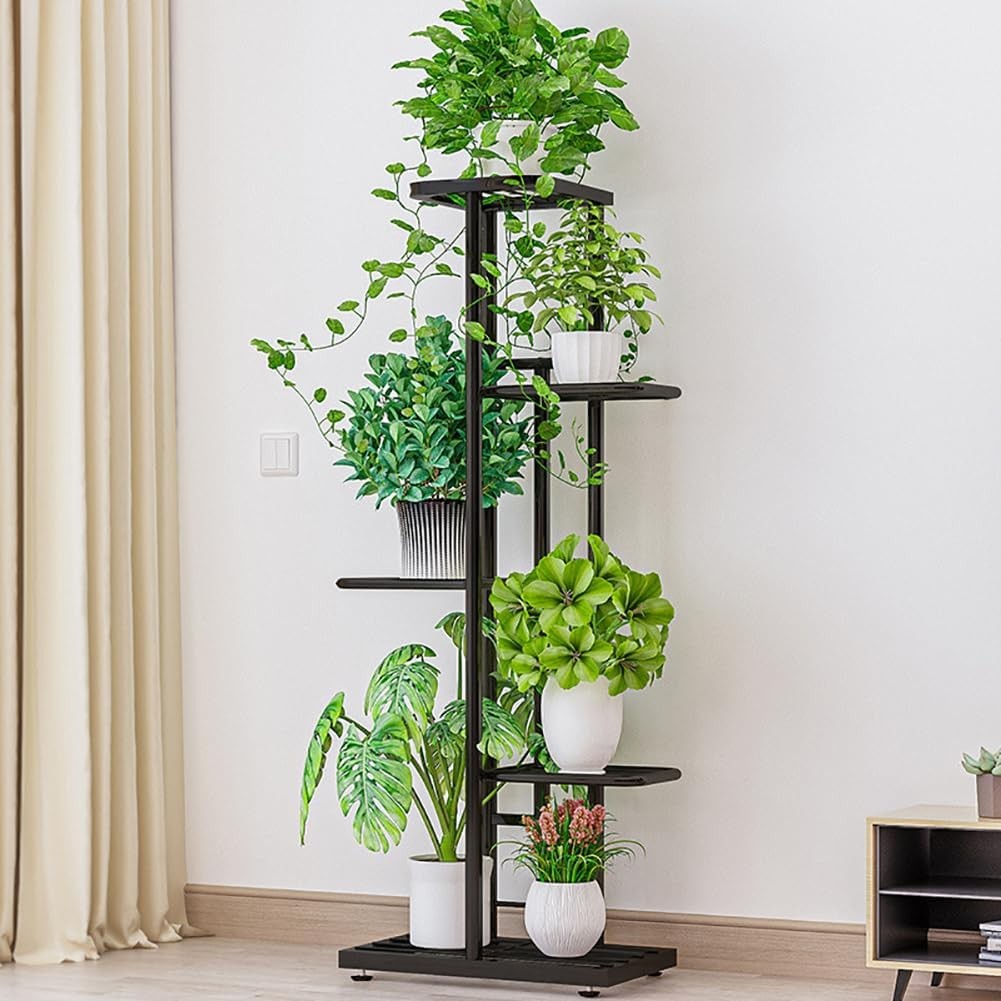 5 Tier Metal Plant Stand Indoor Corner Flower Pot Shelf Tall Display Rack 98cm