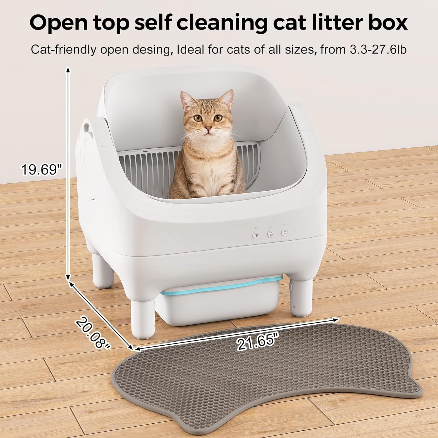 Self Cleaning Cat Litter Box App Control XL Auto Smart Multi Cat Tray