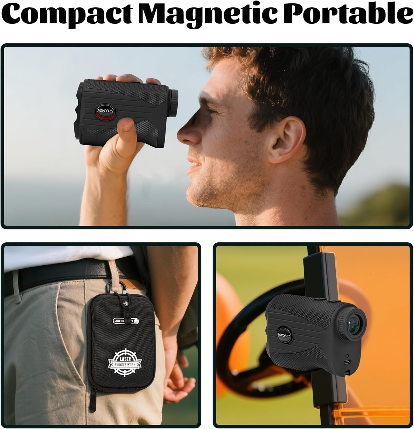 Golf Range Finder 1200Y Slope Flag Lock Vibration Rechargeable
