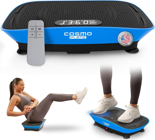 Blue Auto Start Vibration Plate Exercise Machine Lymphatic Drainage