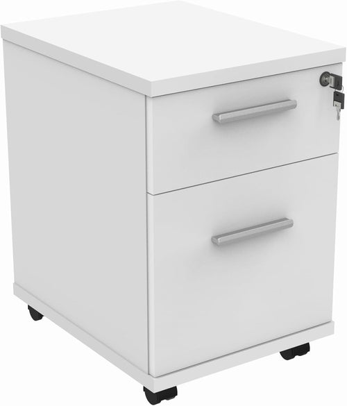 Heavy Duty Lockable Mobile Office Storage Cabinet 2 Drawers Wheels