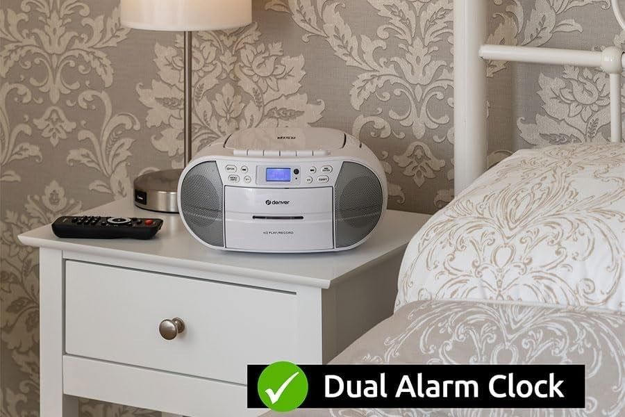 Portable DAB+ CD Cassette Player Boombox FM Radio USB AUX Alarm